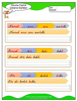 ı sesi Grubu Çalışma Sayfaları